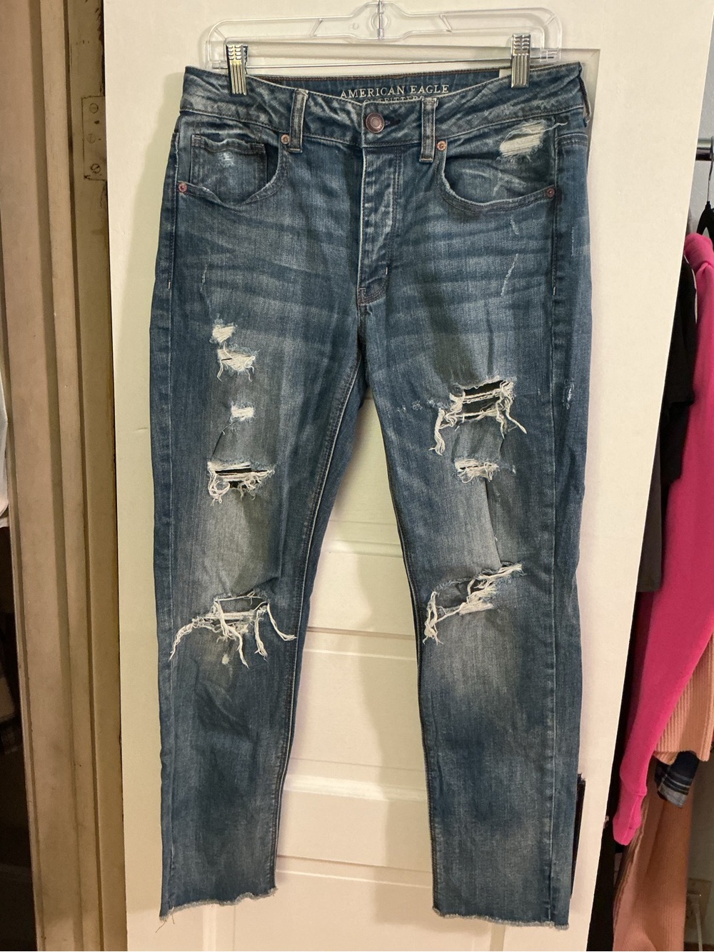 American Eagle Tomgirl Distressed Boyfriend Jeans